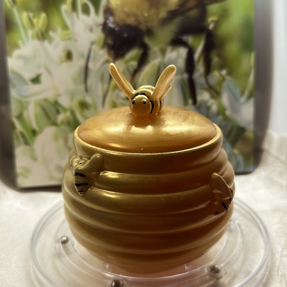 Handmade Other - Gold Bee-Themed Decorative Jar